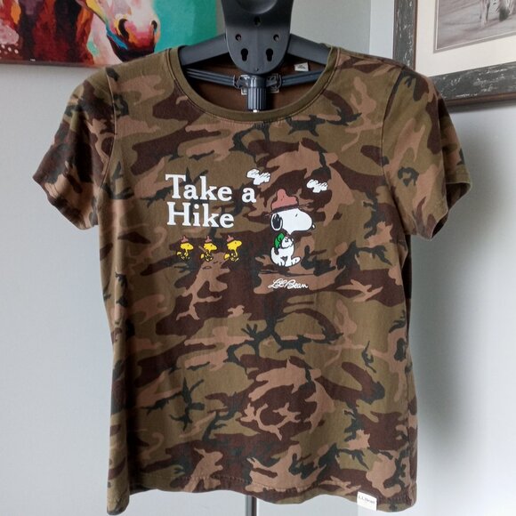 L.L. Bean X Peanuts collab Take a Hike  cameo Tee Size M - Picture 1 of 8